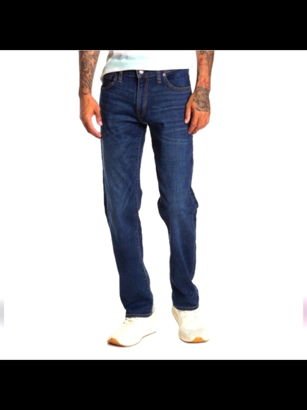 Men's Lucky Brand 221 Straight-Leg Dark Blue Jeans 40/30
